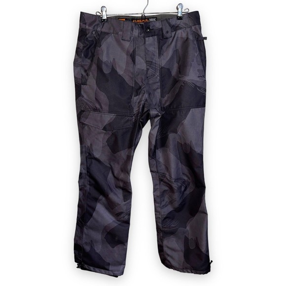 ThirtyTwo Sz: Small Sweeper Black Camo 10K Snowboard Pants Camo Black Gray - Picture 2 of 9